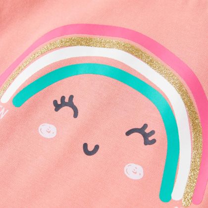 Детска тениска, светъл корал, 92