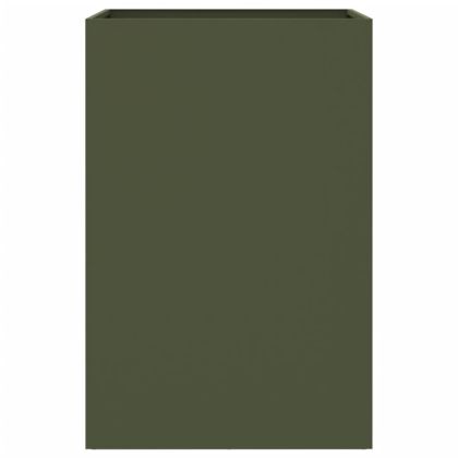 Кашпа, маслиненозелена, 52x48x75 см, стомана