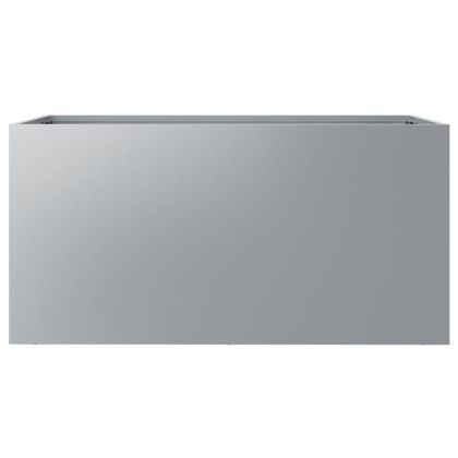 Кашпа, сребриста, 62x30x29 см, поцинкована стомана