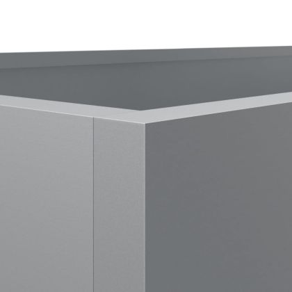 Кашпа, сребриста, 62x30x29 см, поцинкована стомана