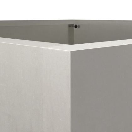 Кашпа, сребриста, 52x48x75 см, неръждаема стомана