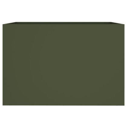 Кашпа, маслиненозелена, 62x40x39 см, стомана