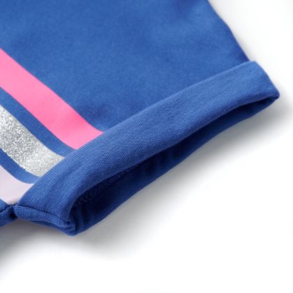 Детска рокля с шнур, кобалтовосиньо, 92