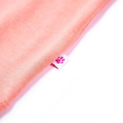 Детска тениска, неоново коралова, 104