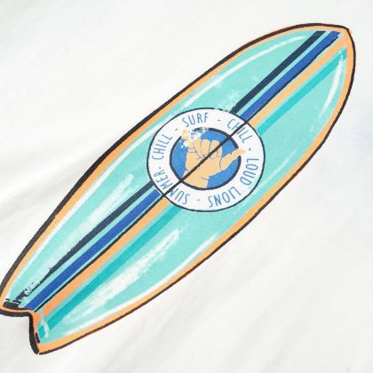 Детска тениска с къс ръкав, екрю, 128