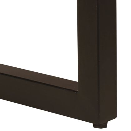 Маса за кафе, 100x50x35 см, регенерирано дърво масив и стомана