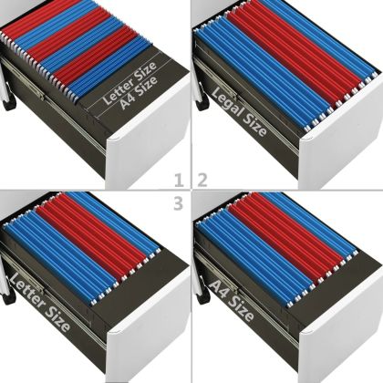 Мобилен офис шкаф, светлосив, 30x45x59 см, стомана