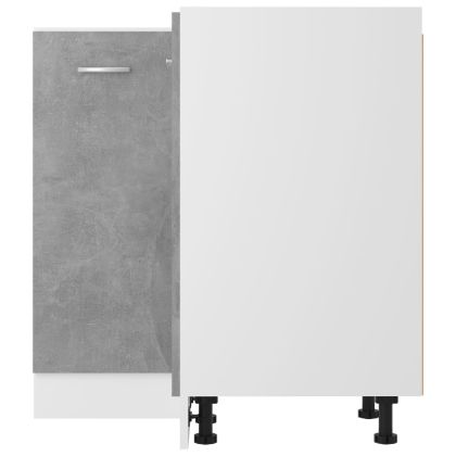 Ъглов шкаф "Lyon", цвят бетонно сив, 75,5x75,5x81,5 см, инженерно дърво