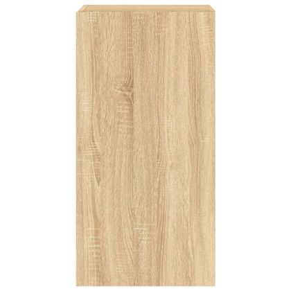 Стенен ТВ шкаф с LED осветление, сонома дъб, 40,5x35x80 см