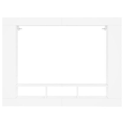 ТВ шкаф, бял, 152x22x113 см, инженерно дърво