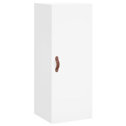 Висок шкаф, бял, 34,5x34x180 см, инженерно дърво