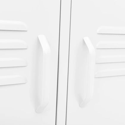 ТВ шкаф, бял, 105x35x50 см, стомана