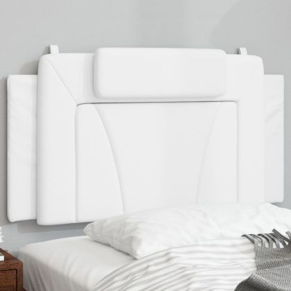 Мека табла за легло, бяла, 100 см, изкуствена кожа