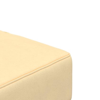 2-местно разтегателно канапе с две възглавници, кремаво, кадифе