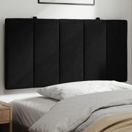 Мека табла за легло, черна, 100 см, кадифе