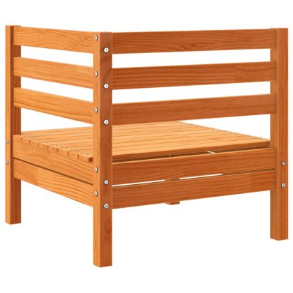 Градински ъглови дивани, 2 бр, восъчнокафяво, бор масив