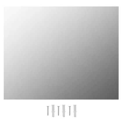 Стенно огледало без рамка, с LED лампи, правоъгълно, стъкло