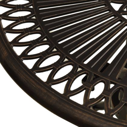 Градинска маса, бронз, 62x62x65 см, лят алуминий