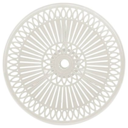 Градинска маса, бяла, 62x62x65 см, лят алуминий