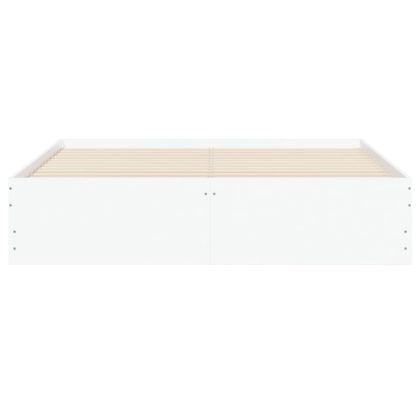Рамка за легло, с чекмеджета, без матрак, бяла, 150x200 см