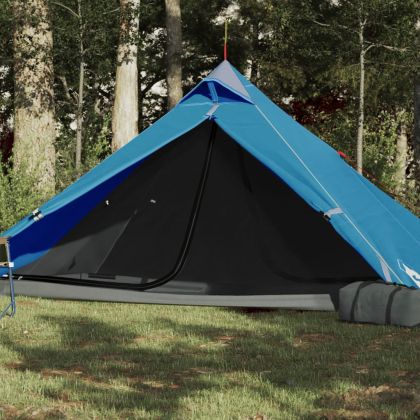 Къмпинг палатка типи, 1-местна, синя, водоустойчива