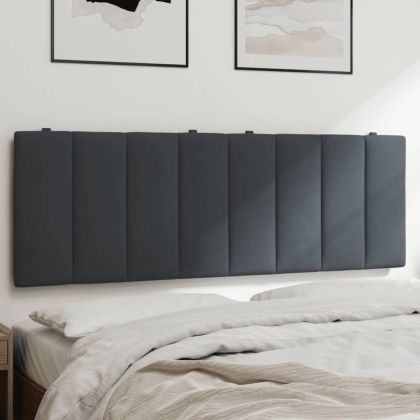 Мека табла за легло, тъмносива, 120 см, кадифе