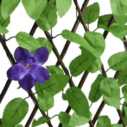 Решетка от изкуствен бръшлян разширяема 5 бр зелена 180x70 см