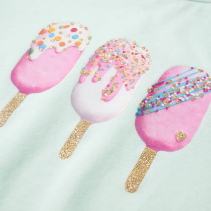 Детска тениска, светла мента, 104