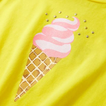 Детска тениска, жълта, 92