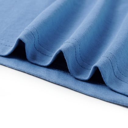 Детска тениска, средно синя, 140