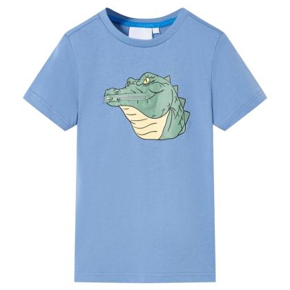 Детска тениска, средно синя, 116
