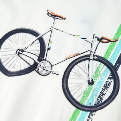 Детска тениска с къс ръкав, екрю, 140