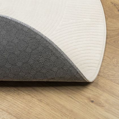 Килим "IZA" с къс косъм, скандинавски вид, кремав, Ø 100 см