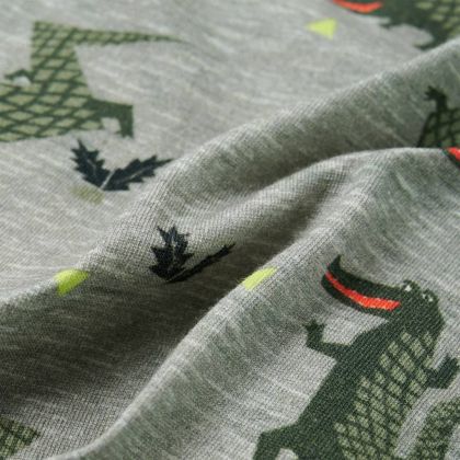 Детска риза, светло каки меланж, 140