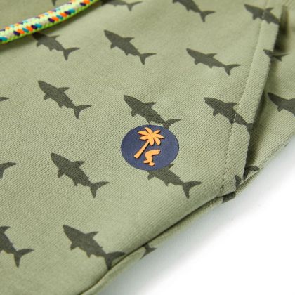 Детски къси панталони с шнурове, светло каки, 140