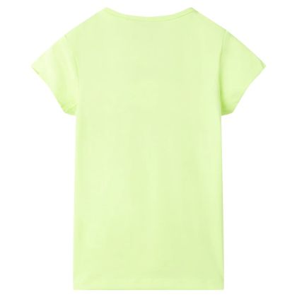 Детска тениска, флуоресцентно жълто, 128