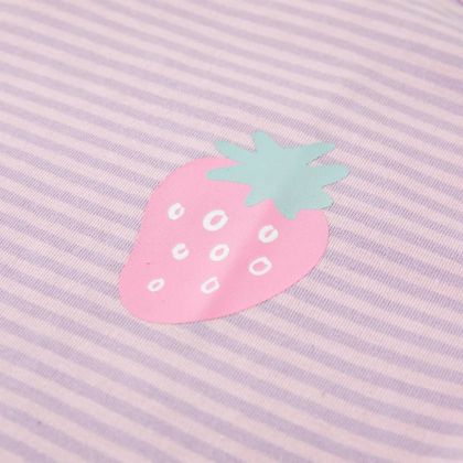 Детска тениска с ръкави волани, лила, 128