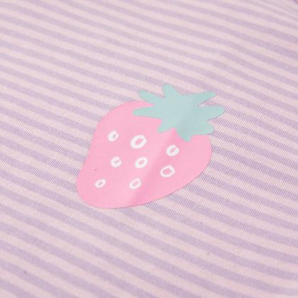 Детска тениска с ръкави волани, лила, 104