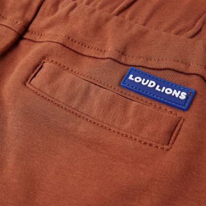 Детски къси панталони с връв, кафяви, 128