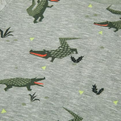 Детска тениска, светло каки меланж, 116