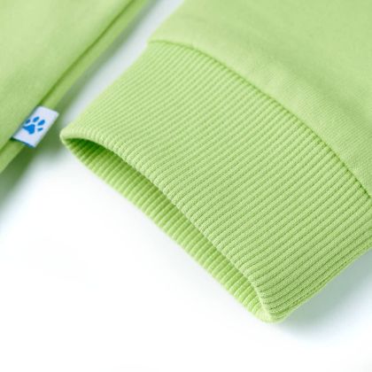 Детски суитшърт с качулка, синьо и нежно жълто, 116