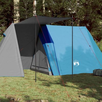 Къмпинг палатка за 3 души, синя, водоустойчива
