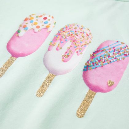 Детска тениска, светла мента, 92