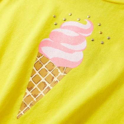 Детска тениска, жълта, 104