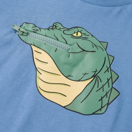 Детска тениска, средно синя, 104