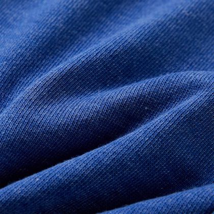 Детски къси панталони с шнурове, син меланж, 140