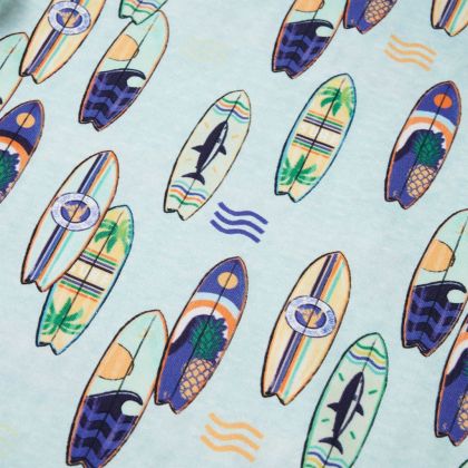 Детски суитшърт, мек син меланж, 92