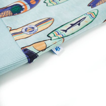 Детски суитшърт, мек син меланж, 92