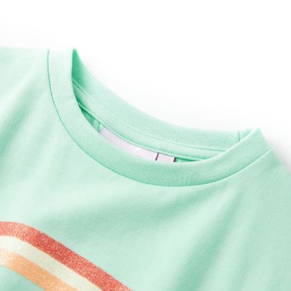 Детска рокля с връв, яркозелена, 104