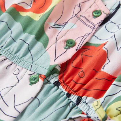 Детска рокля, зелен, 104